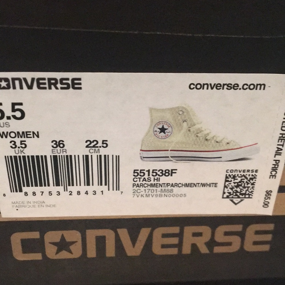 🆕 Converse Chuck Taylor All Star Crochet Hi Top - Picture 8 of 8